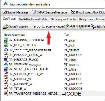 Ta bort egenskapen PR_TRANSPORT_MESSAGE_HEADERS med OutlookSpy.