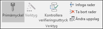 Gruppen Verktyg på fliken Design