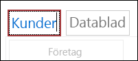 Listvyns beskrivning ändrades till Kunder