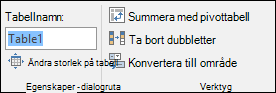 Bild av namnrutan i formelfältet i Excel vid namnbyte på en tabell