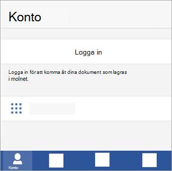 Logga in med ditt Microsoft konto eller Office 365 arbets- eller skolkonto.