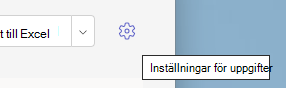 Uppgiftsinställningar