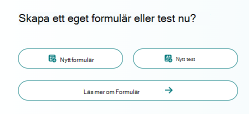 Skärmbild av nya formuläralternativ.