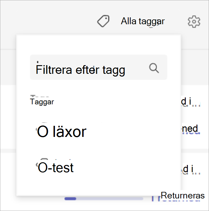 Listrutan som visas när du har valt alla taggar 2-taggalternativ visas.