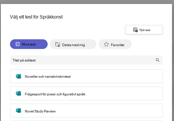 Skärmbild av test.