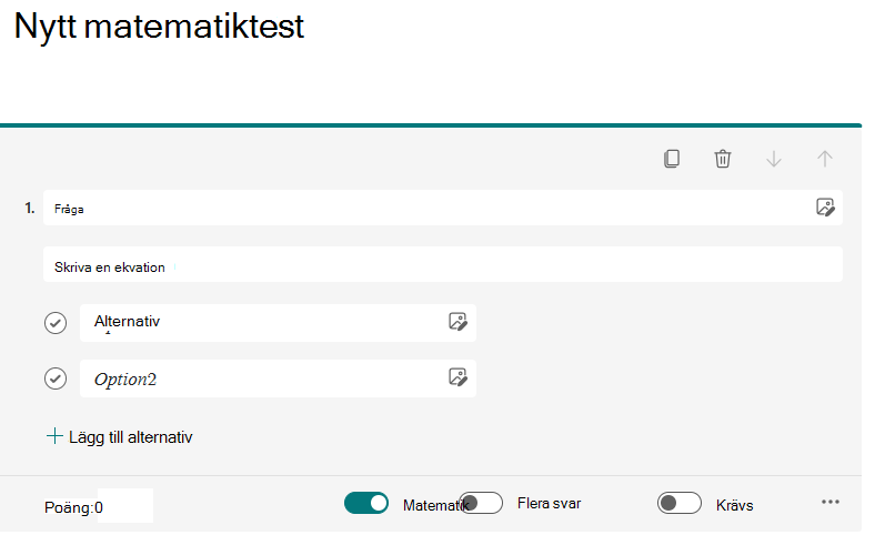 Skärmbild av matematikväxeln.