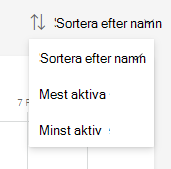 Skärmbild av sortering.