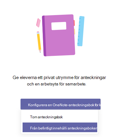 Skärmbild av befintligt innehåll.