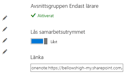 Lås samarbetsutrymme med växlingsknappen i den låsta positionen.
