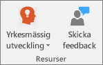 Resursgrupp på fliken Anteckningsbok för klassen.
