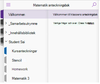 Välkommen, samarbetsutrymme och innehållsbibliotek