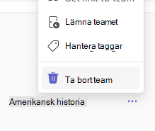 delete team