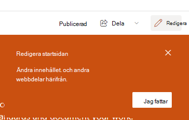 Skärmbild av redigeringssidan.