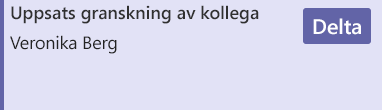 Skärmbild som visar knappen Anslut från kalendermöte.