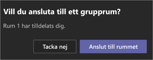 Inbjudan om att ansluta till ett grupprum.