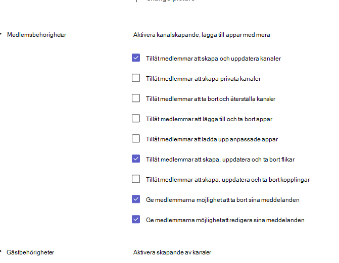 member permissions