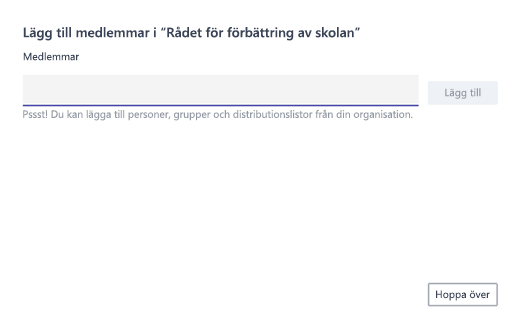 Lägga till medlemmar
