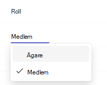 Skärmbild som visar ägaren.