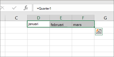 Exempel på en matriskonstant utan klammerparenteser