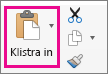Välj Klistra in på fliken Start