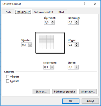 Utskriftsformat > Marginalalternativ