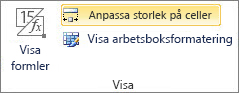 Ändra storlek på celler