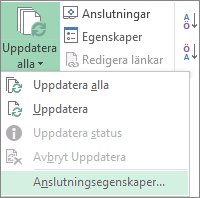 Anslutningsegenskaper