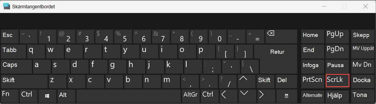 skärmtangentbord för Windows 11