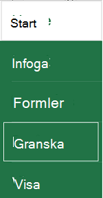 Tryck på Granska