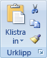 Bild av menyfliksområdet i Excel