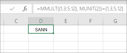 Ett exempel på funktionen MENHET
