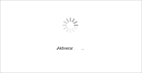 Vänta medan Office för Mac försöker aktiveras
