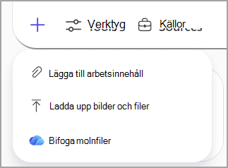 Referera till filer från din Microsoft-molnlagring som du kan använda i din uppmaning.