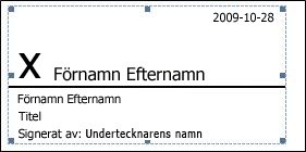 Exempel på digital signaturrad