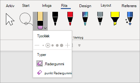 Pennverktyget Punktradergummi