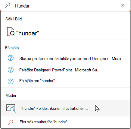 Skriv i sökfältet för att se föreslagna resultat