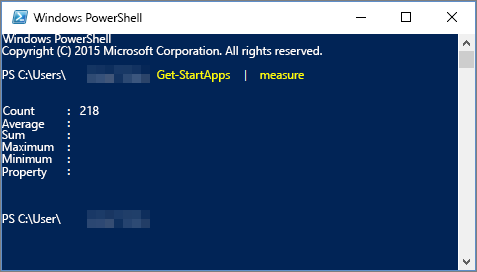 Windows PowerShell-skript med antal program