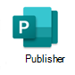 Skärmbild av Publisher-logotyp.