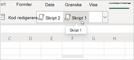 Visar Office-skript