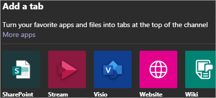 Visar hur du lägger till appar i Teams