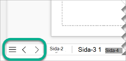 Visar flera sidor för diagram i Visio