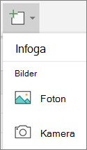 Välj Infoga > foton