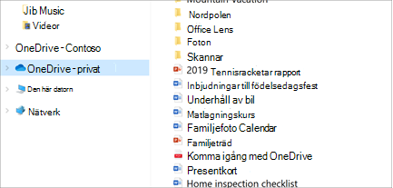 Utforskaren öppna med OneDrive-Personal markerat