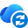 OneDrive-moln med synkroniseringspilar-ikon