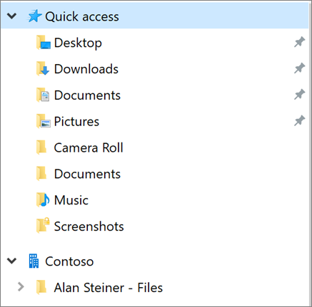 En annan användares OneDrive i den vänstra rutan i Utforskaren