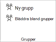 I menyfliksområdet väljer du Bläddra bland grupper