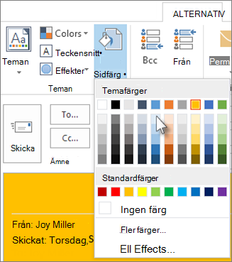 Ändra bakgrundsfärg