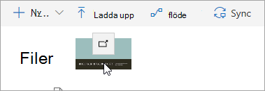 En skärmbild av en fil som dras till OneDrive
