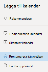 Prenumerera på en kalender