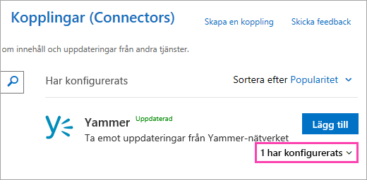 En skärmbild på knappen Konfigurera